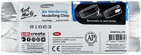 Mont Marte Grey Air Hardening Modeling Clay, 500g (1.1lb). Dries in Approximately 24 Hours. Suitable for Sculptors and Modelers of All Skill Levels. - Image 7