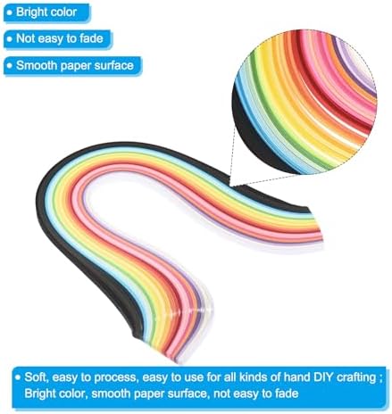 PATIKIL 1300pcs Quilling Strips Paper, 5mm x 39cm Origami Paper Quilling Kits for Adults Beginner Art DIY Craft Christmas, Multicolor - Image 3