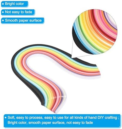 PATIKIL 1300pcs Quilling Strips Paper, 5mm x 39cm Origami Paper Quilling Kits for Adults Beginner Art DIY Craft Christmas, Multicolor - Image 3