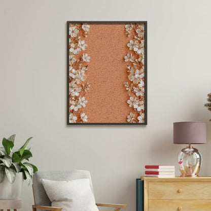 Paint by Numbers Kit for Adults Beginner Art Decor Orange Floral Frame - Image 4