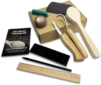 Sharky DIY Spoon Making Wood Carving Kit for Beginners by SHARKYFORGEDSTEELTOOLS