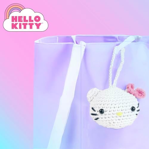 Hello Kitty® and Friends Crochet Kit – Hello Kitty® Bag Charm, Sanrio Crochet Kit for Beginners with Yarn, Starter Hooks, Step-by-Step Tutorials, DIY Craft, Great Teen Gifts - Image 6