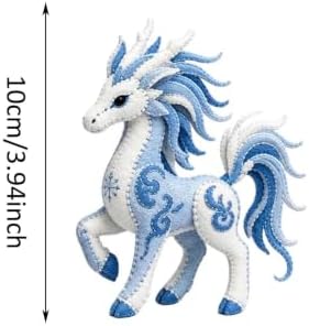 ROTORS Arctic Winter Guardians DIY Patchwork Kit, Pre Cut Felt Animal Sewing Kit, 3D Stuffed Creature Craft Set, Handmade Home Decor Gift for Beginners (Blue-C) - Image 2