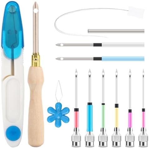 AUGSUN 13 Pcs Punch Needle Kit Embroidery Tool Set for Beginners Adults by AUGSUN