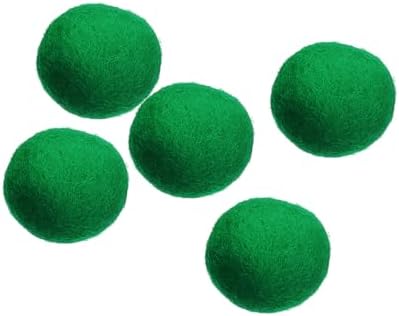 PATIKIL Wool Felt Balls Beads Wool Felting Pom 2cm 20mm Forest Green for Home Crafts Handcrafts Project DIY Pack of 5 by PATIKIL