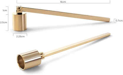 Candle Snuffer, Candlesnuffers Wick Snuffer Candle Extinguisher Accessory for Putting Out Extinguish Candle Wicks Flame Safely, Gold
