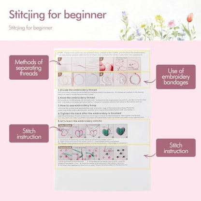 wtisan 5 Pack Embroidery kit for Beginners Adults DIY Starter Kit - Image 2