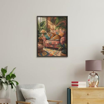 Bozfoxa Paint by Numbers Kit for Adults Beginner Tropical Tiger Sofa - Image 4