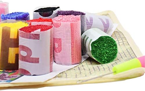 ZFFLYH Latch Hook Kits for Adults Kids Beginners, Animal Pattern DIY Crochet Yarn Kits Rug Making Yarn Kits Needlework Sets Cushion Mat Tapestry 20" X 15"(52Cm X 38Cm),Spider - Image 5