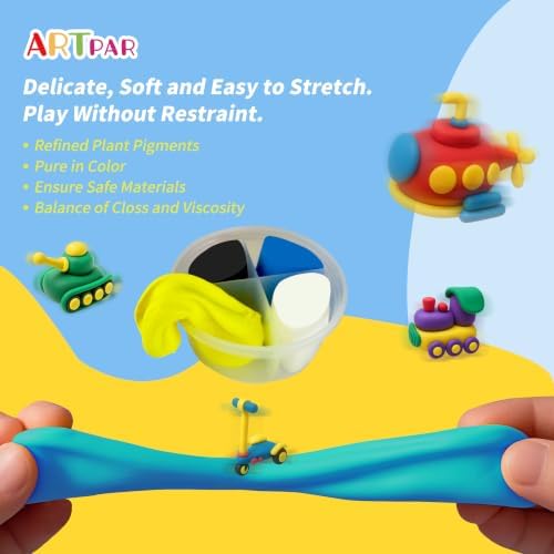 Artpar Air Dry Clay Kit,Modeling Magic Clay Traffic Set,Kids Crafts Gifts - Image 4