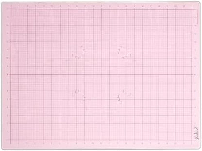 GLASSBOARD STUDIO Glass Craft Mat - Magnetic, Heat & Scratch Resistant - For Crafting, Cutting, Painting, Mixed Media Artwork - Grid Lines, Non-Slip Rubber Feet (Blush 18"L x 24"W) by GlassboardStudio