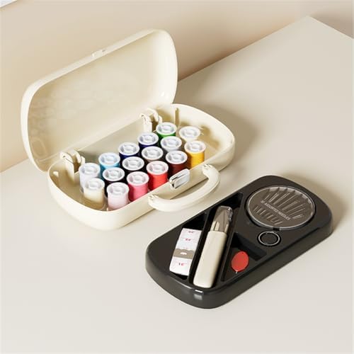 FKOG Retro Green Sewing Project Kit, 151 Pcs Sewing Kit with Portable Retro Hard-Shell Case, 18 Multicolor Thread Spools, Needles, Buttons, and Accessories (Used Green) - Image 5