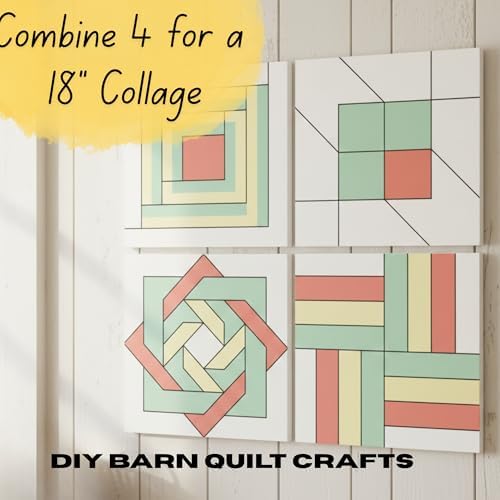 9" Barn Quilt Kit Set 4 | Patch Star, Aztec, Swoon, Starburst - Image 2