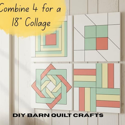 9" Barn Quilt Kit Set 4 | Aztec, Pineapple, HST Fun, LG Milky Star - Image 5