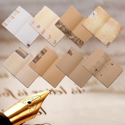 SaFeHoM 212 Pcs DIY Vintage Journal Set for Women Gifts Scrapbook Diary Supplies including Aesthetic Journals, Scrapbook Paper, Washi Stickers, Tape, Dot Stickers - Image 5