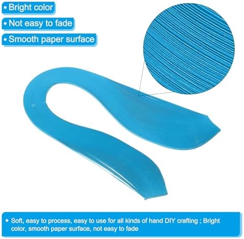 PATIKIL 600pcs Quilling Strips Paper 1/8"(3mm) 39cm Origami Paper Quilling Strip for Art DIY Hand Craft Christmas, Blue - Image 3
