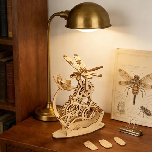 Aida & Hani Wooden Dragonfly Toys 3D Puzzle Toy Creative DIY Assembly Mechanical Wood with Mortise and Tenon Structure Jigsaw Toy Ornament - Image 4