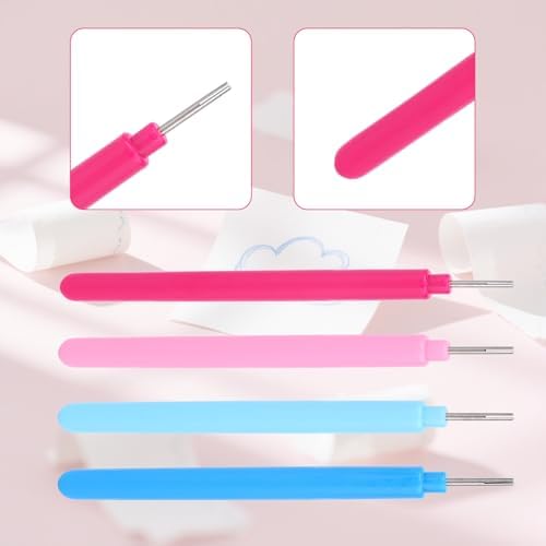 4pcs Paper Quilling Tools, Slotted Curling Pens Paper Flower Rolling Tools for DIY Quilled Creations Card Making Art Crafts Handmade Scrapbooking Supplies (4 Colors) - Image 4