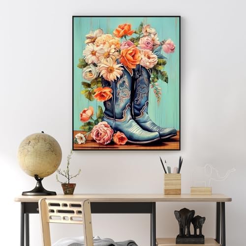 Cowboy Boots Paint by Numbers Kit for Adults Without Frame 16x20 IN - Image 6