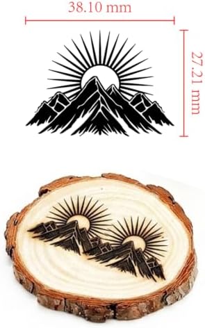 AIMOADO 1 1/2" Branding Iron for Wood Leather Steak Buns, Sunlit Mountains - Image 2