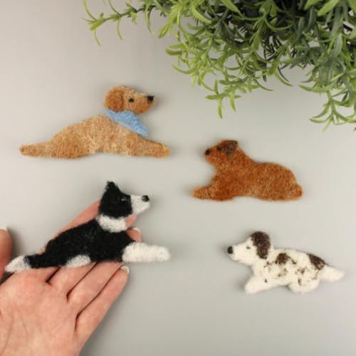 Wizardi Beginner Magnet Needle Felting Kit for Adults - Dog and Cat. Animal Felting Kit 8-12cm Long. Felting Tools. Wool Felting Supplies. Felt Crafts. Wool Felt. The Makerss by Wizardi
