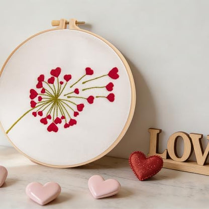Lover Valentine's Embroidery Kits for Beginners Adults, Heart Shaped Hand Embroidery Kits, Cross Stitch Kits for Adult Anniversary Valentine's Gifts, Entire Set of Embroidery Supplies & Video Tutorial - Image 7