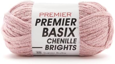 Premier Yarns Basix Chenille Brights, Blush, Super Bulky Weight, 5.3 oz by Premier