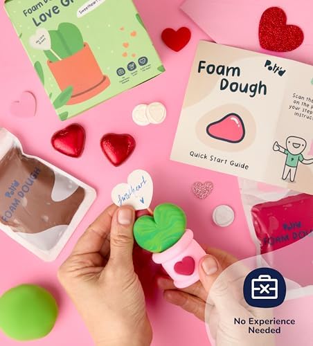 Pott’d Foam Dough Collectibles Air Dry Clay Kit for Adults, DIY Crafts Includes Clay Tools, Colourful Foam Clay, Guides for Mini Food Characters, Plant Projects and Date Night Creations - Image 3