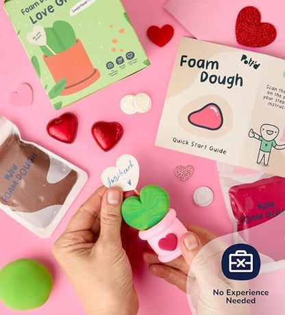 Pott’d Foam Dough Collectibles Air Dry Clay Kit for Adults, DIY Crafts Includes Clay Tools, Colourful Foam Clay, Guides for Mini Food Characters, Plant Projects and Date Night Creations - Image 3