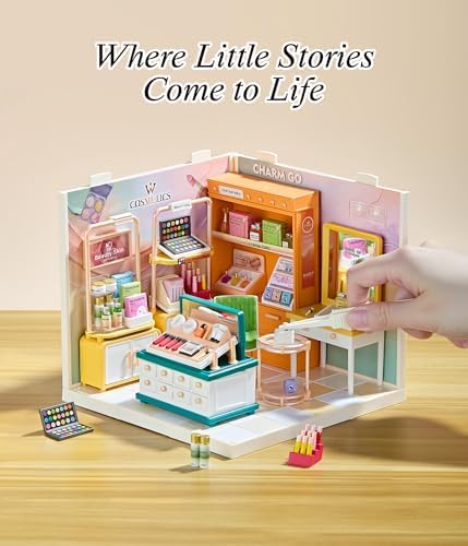 Makeup Store Miniature House Kit with Light & Roof - Image 6