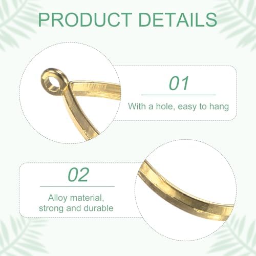 M METERXITY 20-Pack Open Bezels for Resin, Teardrop Shape Open Back Bezel Pendants for Resin Jewelry Making/DIY Earrings Necklace, Alloy Hollow Frame Pendants [Bright Gold] - Image 2