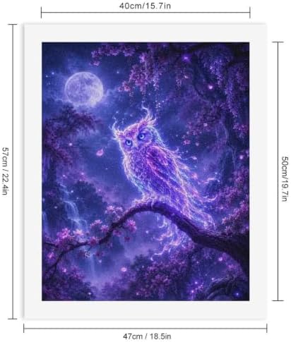 Bozfoxa Paint by Numbers Kit for Adults Beginner Blossom Branch Owl - Image 3