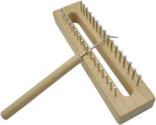 EXCEART Wooden Knitting Loom Kit with Crochet Hook Light Brown Scarf Loom for DIY Scarf Making Weaving Projects and Handmade 6.29 X 1.57 X 1.57 in - Image 7