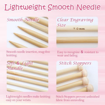 Lewhoo Knitting kit for Beginners, Complete Knitting kit for Adult with Bag - Image 3