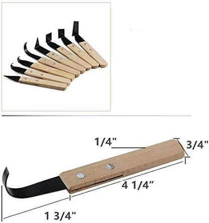 8 Pack Pottery Tools - Solid Wood Handle Stainless Steel Engraving Knives - Clay Hand Tools - Craft Trim Artist - Ceramic Tools Set Engraving, Shaping, Clay Sculpture, Styling - Image 2