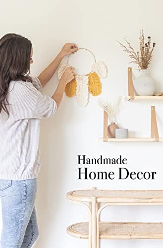 DIY Macrame Kit, Feather Dream Catcher Wall Hanging Kits for Teens & Adult Beginners, Craft Supplies for Boho Art Project-Macrame Cord, Gold Hoop, Accessories & Instructions (Sundial) - Image 5
