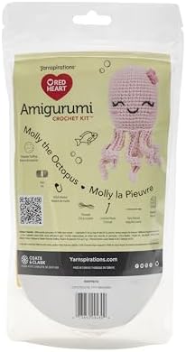Red Heart Amigurumi Yarn Kit for Beginners, Molly The Octopus by RedHeart