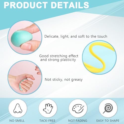 Adult Air Dry Clay Set 48 Colors with 12 Sculpting Tools Soft Lightweight Non Sticky Safe Modeling Clay for DIY Crafts Creative Art Projects and Handmade Activities No Bake Air Drying Clay Kit - Image 3