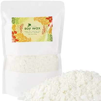 Wfmolcand Natural Soy Wax DIY Candle Making Supplies-Soy Wax Flakes- Making from Farm, No Additives, Harmless and Pure 2 lb (32 oz) by Wfmolcand