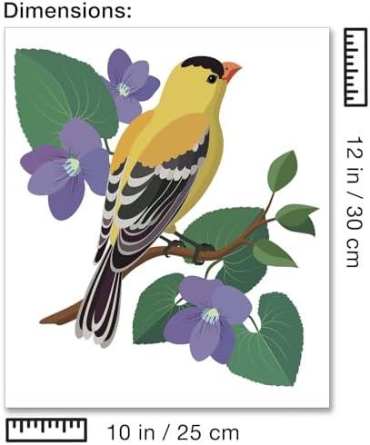 CraftLab Wild Birds Paint by Numbers Kit for Adults Teens Beginners, DIY Painting Accessories, Brushes Acrylic Paints, Stretched Canvas 10 x 12 inch Gift (Goldfinch & Violets) - Image 5