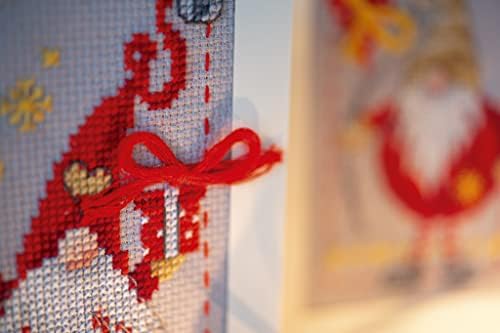 Vervaco Counted Cross Stitch Greeting Card Kit 4.2"X6" 3/Pk-Christmas Gnomes on Aida (14 Count) -V0185078 - Image 6