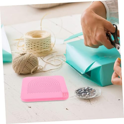Pink Paper Crafting Quilling Board with Drawer, ABS Stripe Texture - Image 6