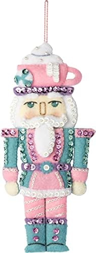 Bucilla Felt Applique 6 Piece Ornament Making Kit, Nutcracker Sweet, Perfect for DIY Arts and Crafts, 89292E - Image 4
