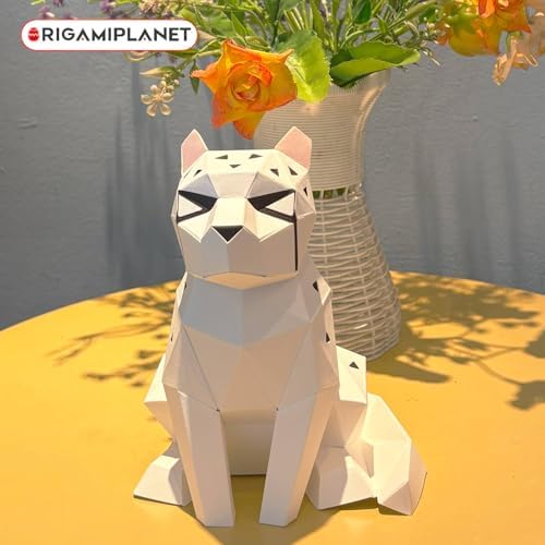 Leopard 3D Origami Paper Craft Kit, Creative Handmade Paper Sculpture Art for Home Decor, Unique Pre-Cut DIY Cute Animal Models Origmai Papercraft Set, Present for Teens & Adults - Image 6