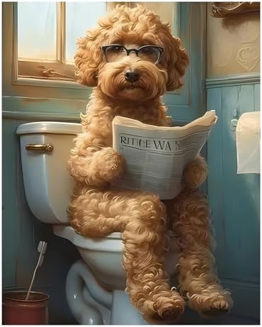 Reivworl Dog Paint by Numbers Kit for Adults, 16×20 inch by Reivworl