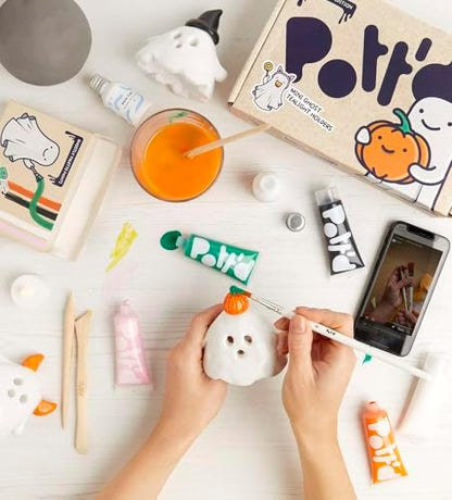Pott'd Mini Pottery Kits | Air Dry Clay Pottery Kit for Adults | Includes Paints, Brushes, and Potters Tools | Free Online Step-by-Step Tutorial | Perfect for Beginners | Bring The Studio to Your Home - Image 6