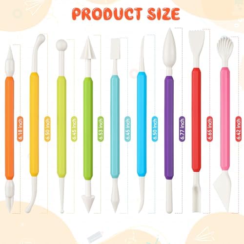 36PCS Clay Sculpting Tools, Double Head Air Dry Clay Carving Tools Kits for Kids and Adults, Sculpting Tools for Clay Sculpey, Modeling Clay Ideal, Air Dry Clay and Shaping - Image 2