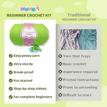 Mewaii Crochet Kit for Beginners, 9 Pack Plant Kit Craft Set - Image 3