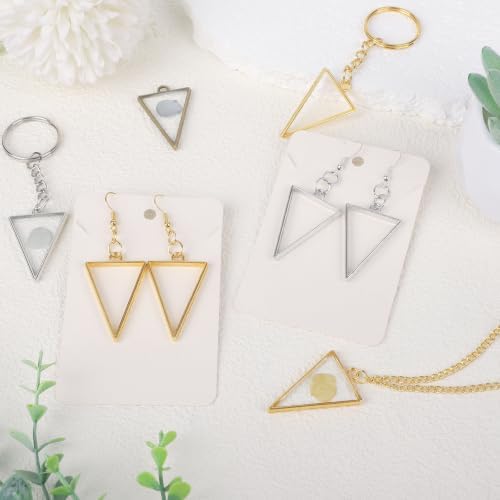 Gartful 30PCS Open Back Bezel for Resin, Hollow Frame Pendants for Resin Casting, DIY Jewelry Making Supplies, Triangle Shape - Image 6