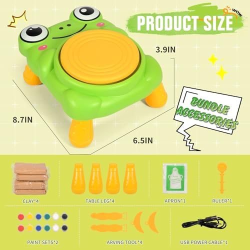 Pottery Wheel for Kids Complete Pottery Painting Kit Arts & Crafts for Kids - Image 2